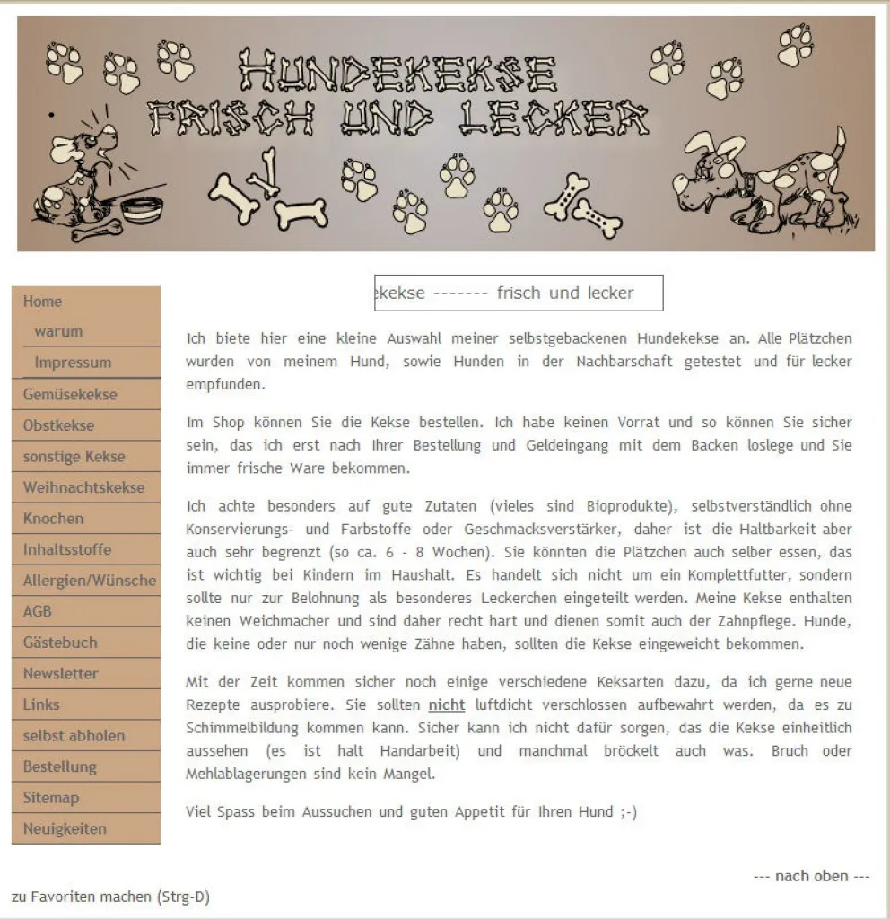 Hundekekse frisch und lecker