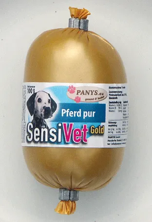 SensiVet Gold Pferd pur aus 100% Muskelfleisch - Alleinfuttermittel für Hunde