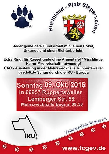 Hundeschau Rheinland-Pfalz CAC – Bild 1